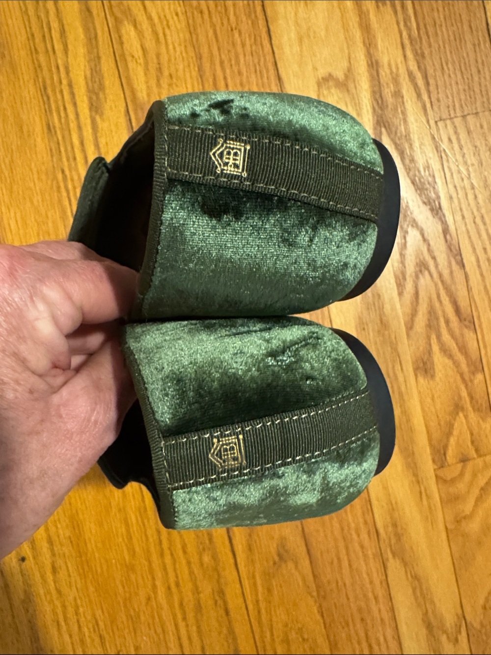 Birdies “The Heron” Olive Green Velvet Loafers 7.5 - Picture 5 of 5